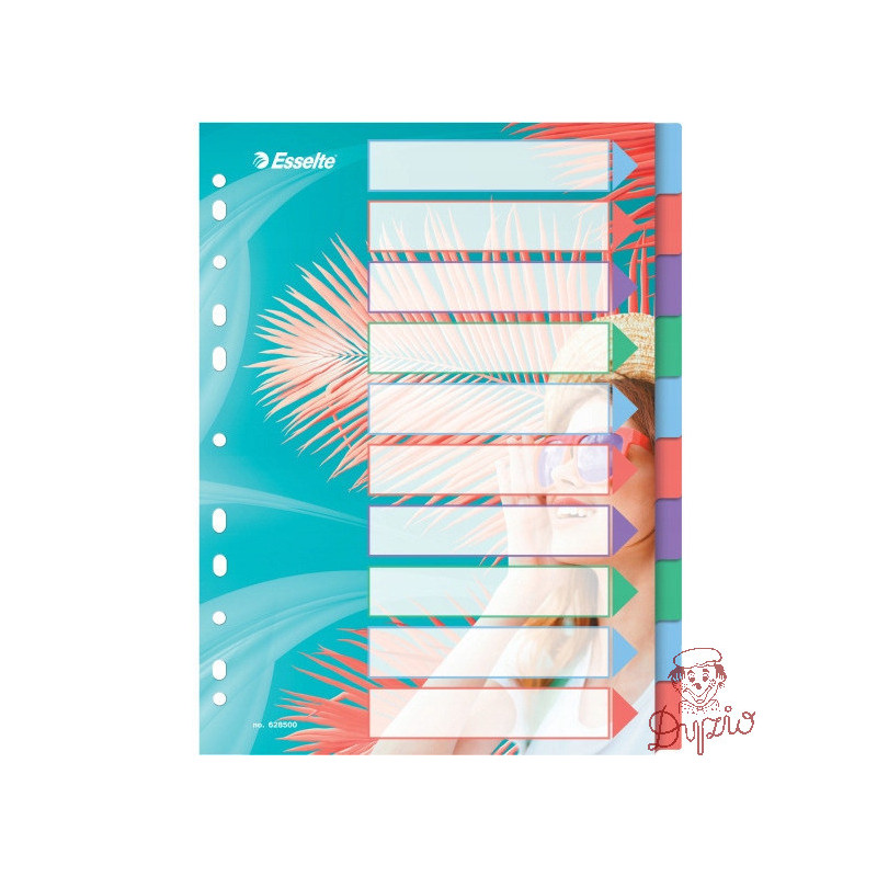 Przekładki Colour`Breeze PP A4 10 przekładek 628500 ESSELTE