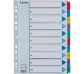 Przekładki kartonowe MYLAR A4 1-10 białe 100161 ESSELTE