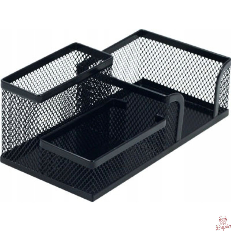 Przybornik na biurko czarny metalowy MW-218 120-1334 GRAND