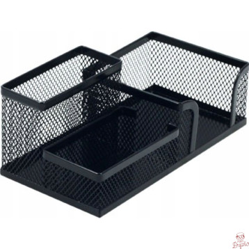 Przybornik na biurko czarny metalowy MW-218 120-1334 GRAND