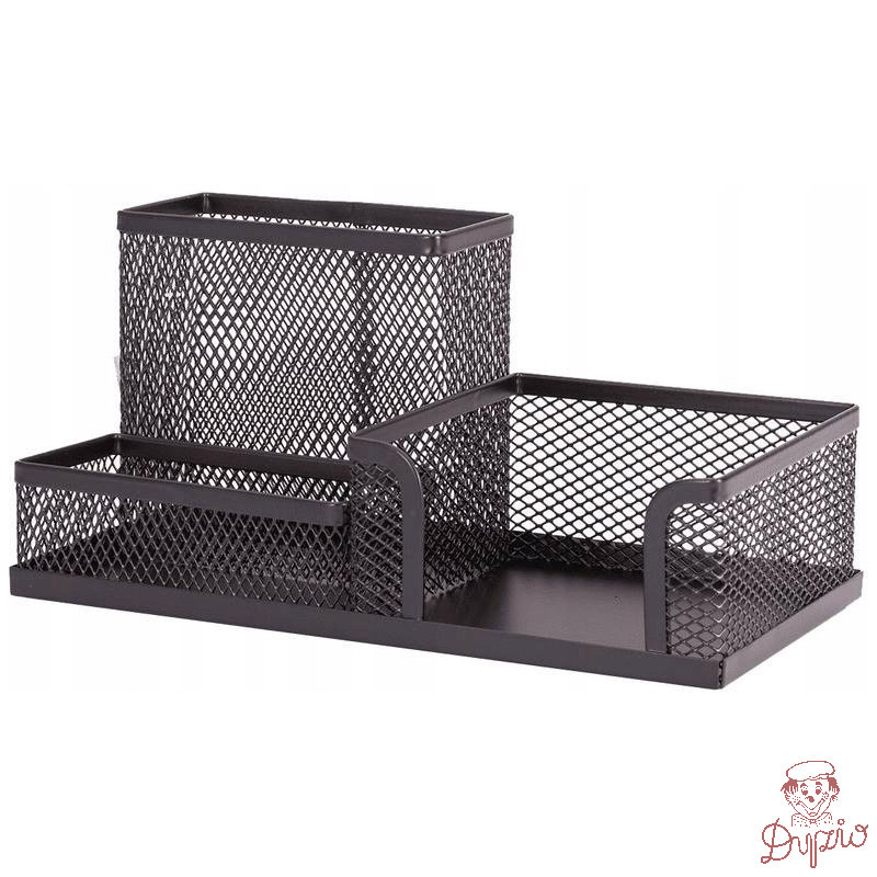 Przybornik na biurko NATUNA siatka czarny 204x104x100mm (3A)