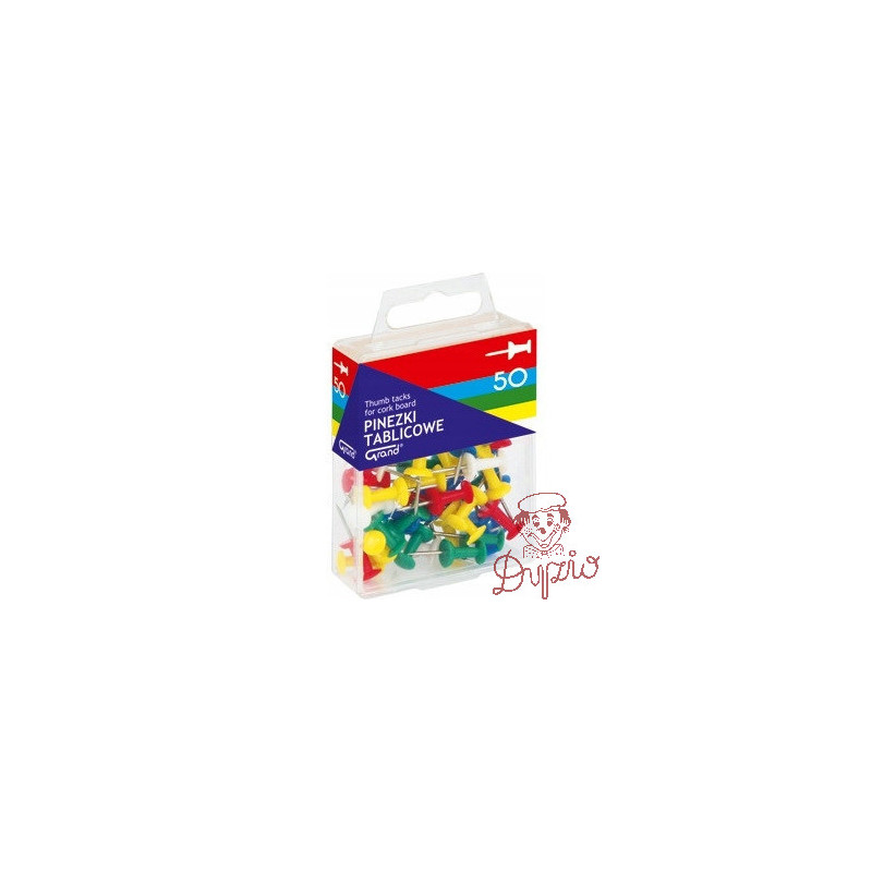 Pinezka tablicowa (50szt)GRAND 110-1116 op. plastikowe
