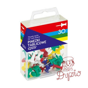 Pinezka tablicowa 30szt GRAND 110-1419