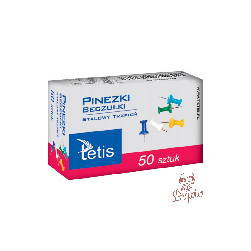 Pinezki beczułki kolor (50szt) GP100-AB TETIS