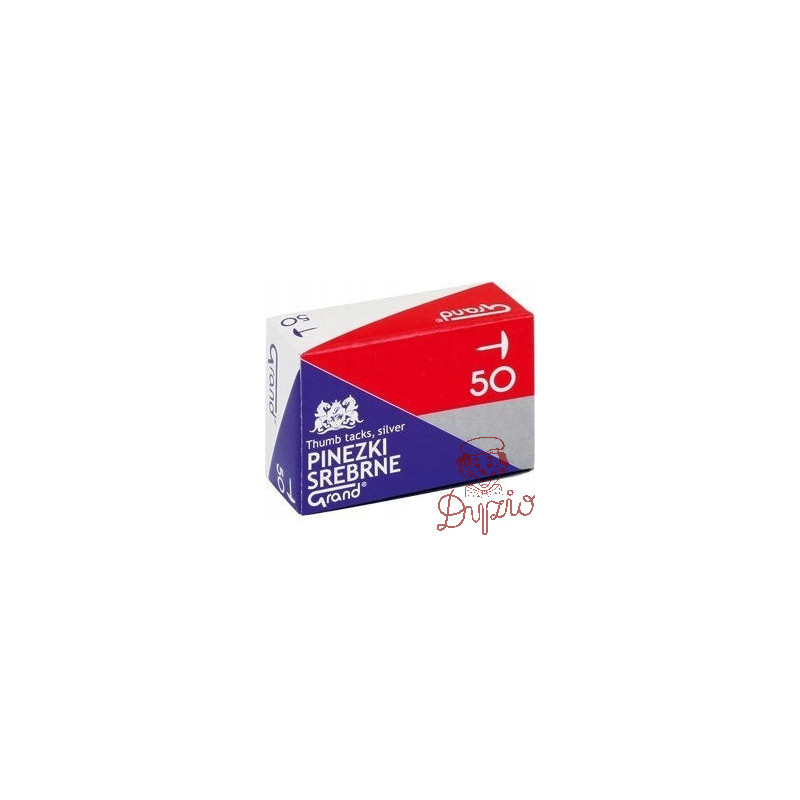 Pinezki srebrne S50 (10paczek) GRAND 110-1378