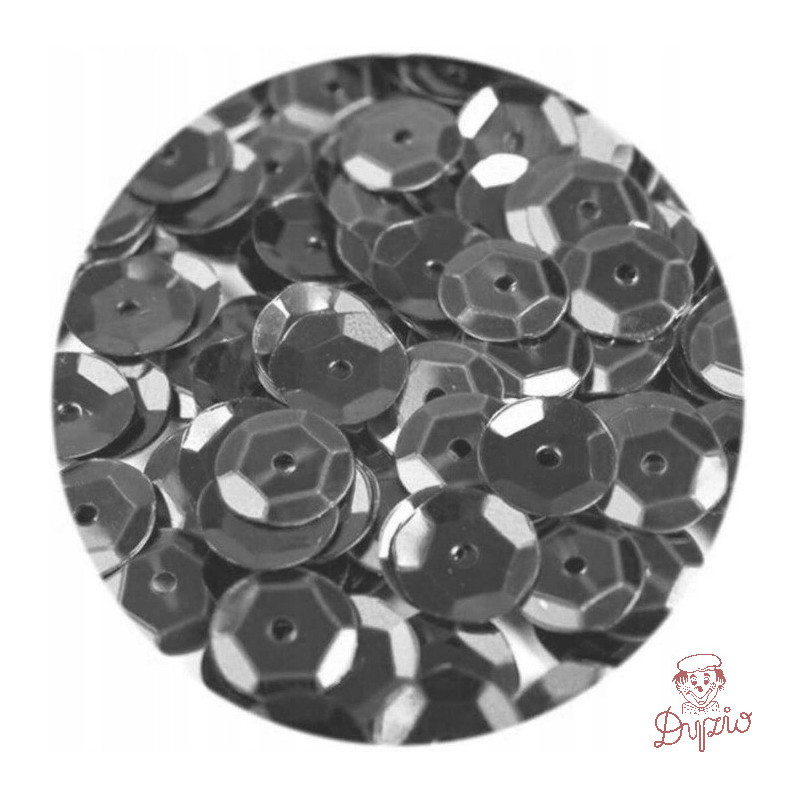 Cekiny hologramowe 8mm szare H130 BREWIS