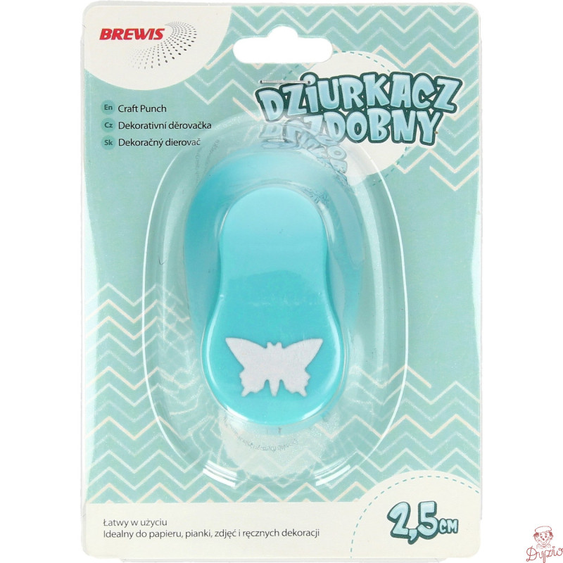 Dziurkacz ozdobny 2,5 cm MOTYL D25-20 BREWIS