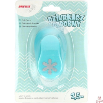 Dziurkacz ozdobny 2,5 cm ŚNIEŻYNKA II D25-25 BREWIS