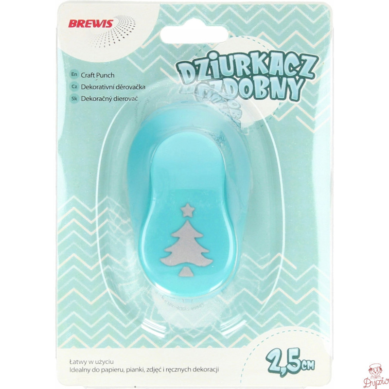 Dziurkacz ozdobny 2,5cm CHOINKA D25-43 BREWIS