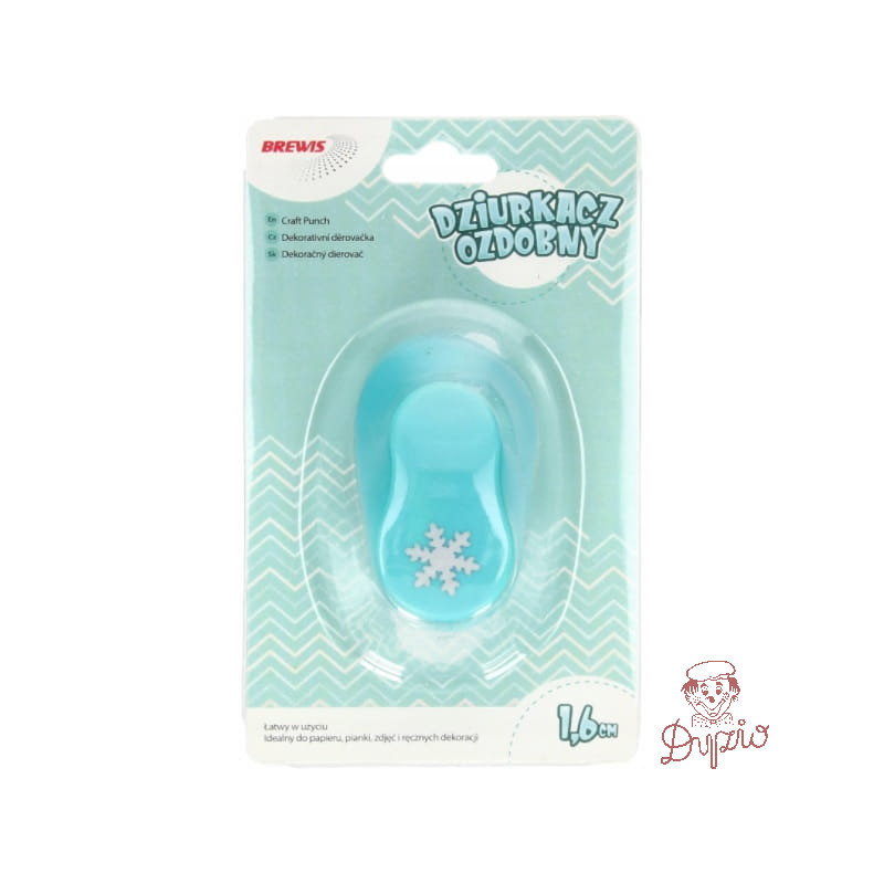 Dziurkacz ozdobny 1,6cm ŚNIEŻYNKA D16-65 BREWIS