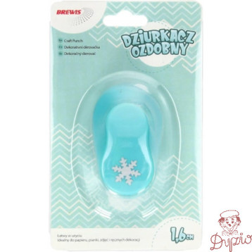 Dziurkacz ozdobny 1,6cm ŚNIEŻYNKA D16-65 BREWIS