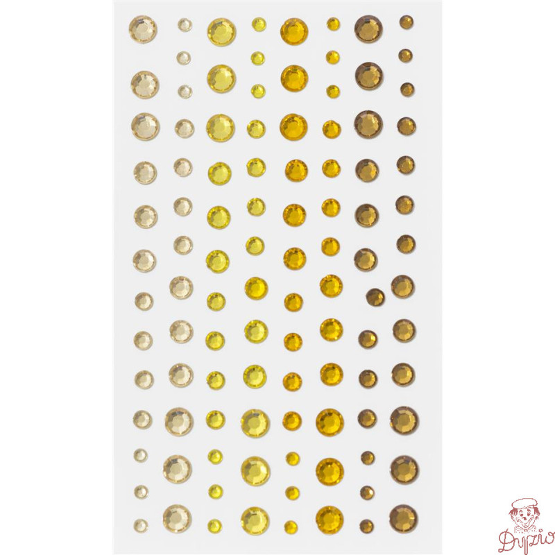Kryształki samoprzylepne 3-6mm żółte (104) 251111 Galeria Papieru
