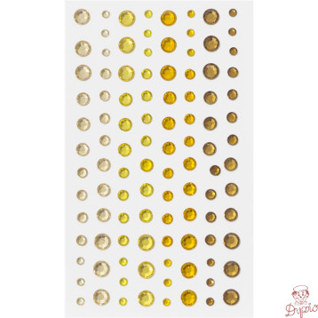 Kryształki samoprzylepne 3-6mm żółte (104) 251111 Galeria Papieru