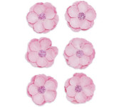 Kwiaty samoprzylepne papierowe CLEMATIS różowe (6sztuk) 252012 Galeria Papieru