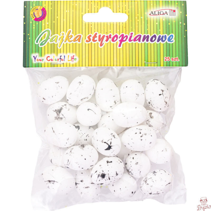 Jajka styropianowe nakrapiane 2,5cm (25) WPJ-5731 ALIGA