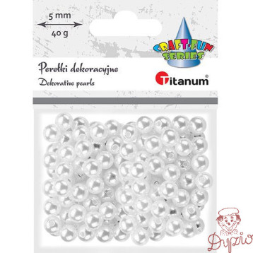 Perełki białe 8mm 40g 363617