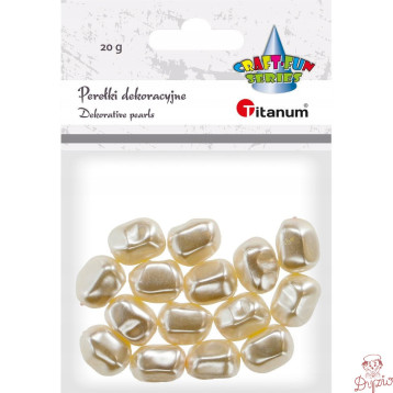 Perełki dekoracyjne białe perłowe 20g 390961 TITANUM