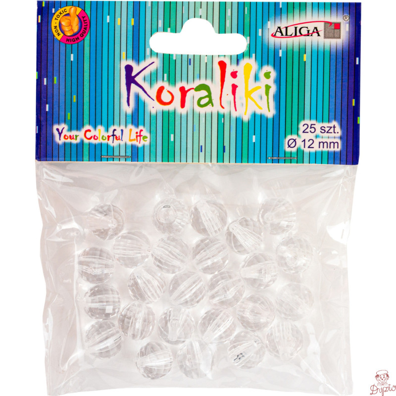 Koraliki plastikowe 12mm (25) PJ-0637 ALIGA