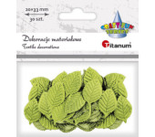 Liście materiałowe 20x33mm jasnozielone 30szt. 307729 TITANUM