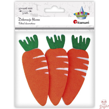 Filcowe MARCHEWKI 3D 3szt. 472947 TITANUM