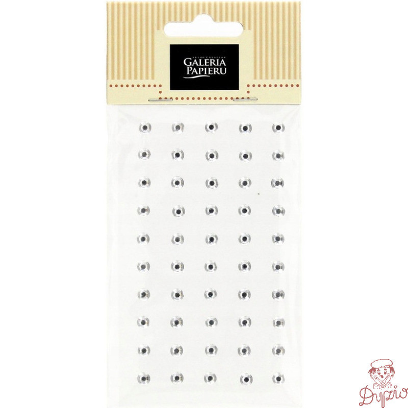 Kryształki samoprzylepn 5mm srebrne (50sztuk) 251100 Galeria Papieru