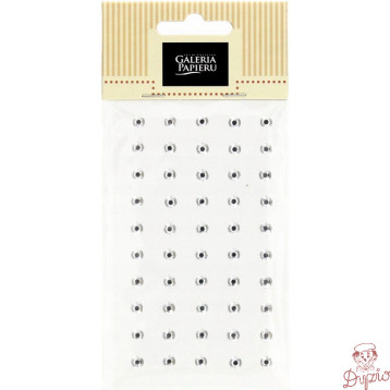 Kryształki samoprzylepn 5mm srebrne (50sztuk) 251100 Galeria Papieru