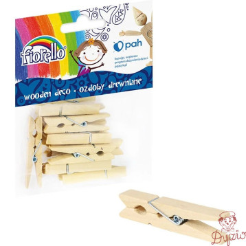 Ozdoby drewniene FIORELLO GR-WD645 spinacz duży (12) 170-2518