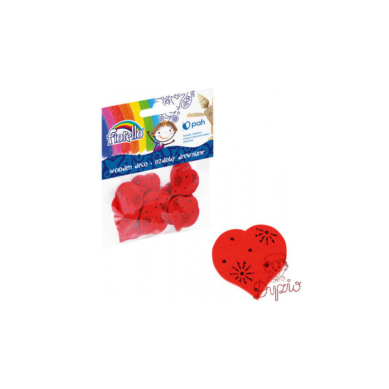 Ozdoby drewniene FIORELLO GR-WD791 serduszka (15szt.) 170-2521