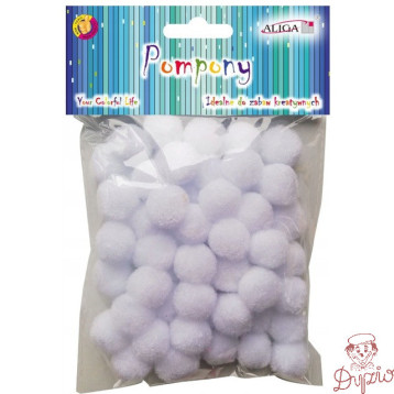 Pompony POM-401 białe 2cm op.60szt.