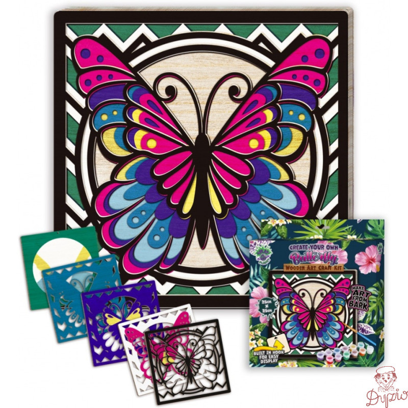 Zestaw do tworzenia obrazów z drewna MOTYL 0465-0072-01 Panta Plast