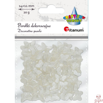 Koraliki perełki motylki 20g, 14x11mm 649894 TITANUM