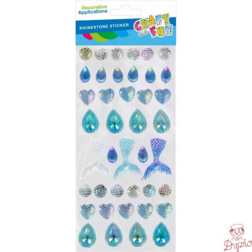 Kryształki samoprzylepne Syrenka niebieskie CRAFT WITH FUN 567265