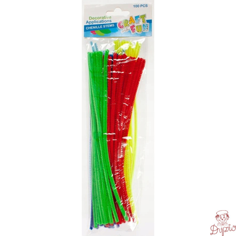Druciki kreatywne mix kol. 30cm 100szt. CRAFT WITH FUN 327020