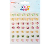 Dżety samoprzylepne DS106 kwiatki, serca BREWIS