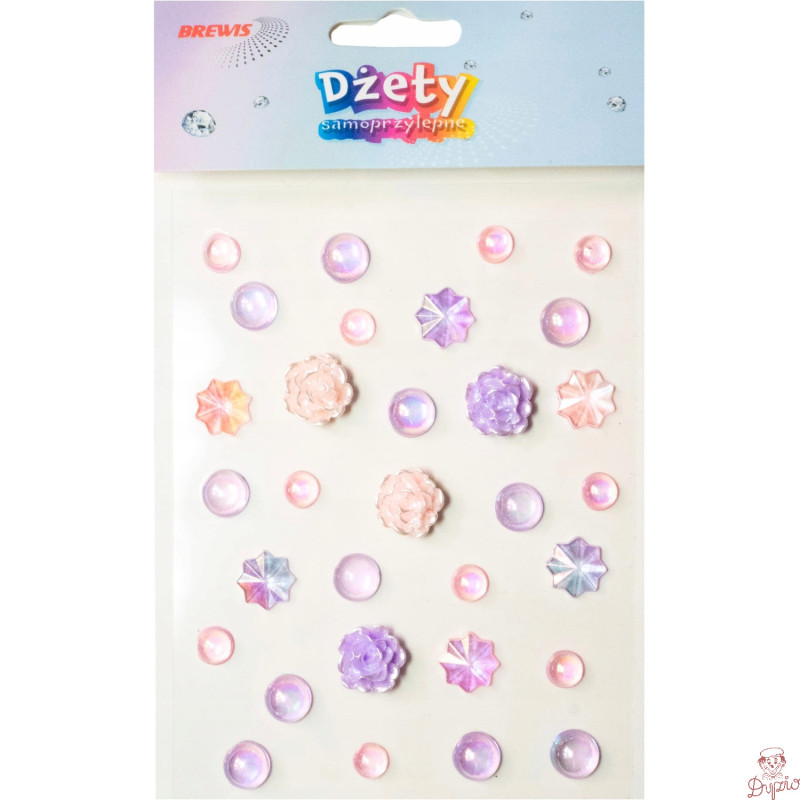 Dżety samoprzylepne DS108 perłowe wzory BREWIS