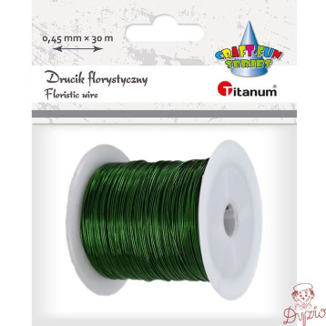 Drucik florystyczny 0,45mm x 30m zielony 339371 TITANUM