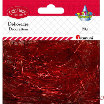Włos anielski 20g czerwony metaliczny 389728 TITANUM
