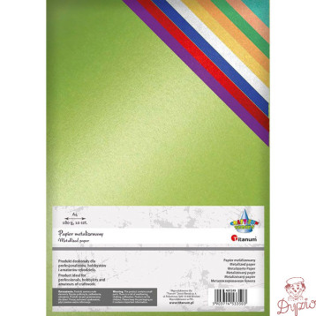 Papier metalizowany A4 10 kolorów 180g 487249 TITANUM
