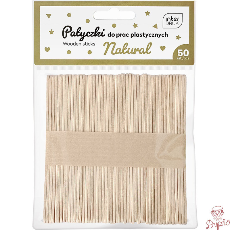 Naturalne patyczki do prac plastycznych 113x10 50szt. INTERDRUK