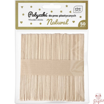 Naturalne patyczki do prac plastycznych 113x10 50szt. INTERDRUK