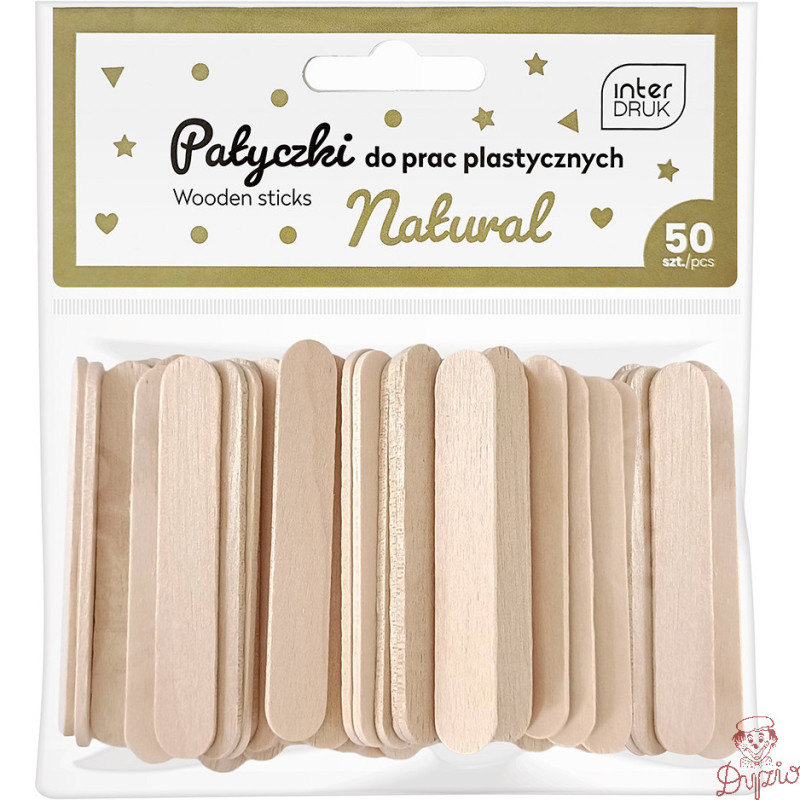 Naturalne patyczki do prac plastycznych 65x10 50szt. INTERDRUK