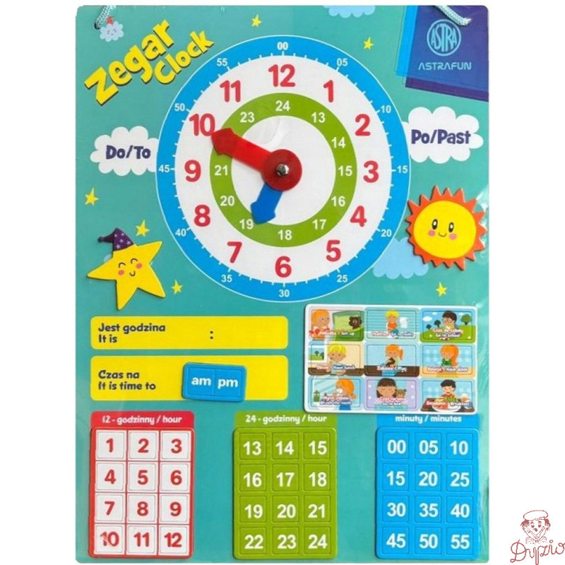 Magnetyczny zestaw do nauki Zegara ASTRAFUN 48el. 338025904