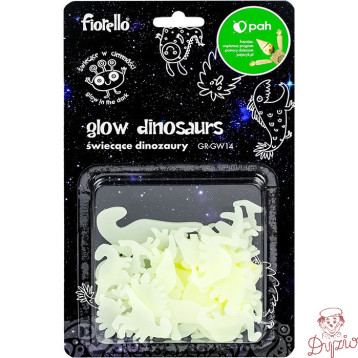 Ozdoby fluorescencyjne DINOZAURY miks 24szt. GR-GW14 170-2810 FIORELLO