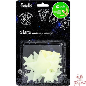 Ozdoby fluorescencyjne GWIAZDKI miks 24szt. GR-GW08 170-2804 FIORELLO