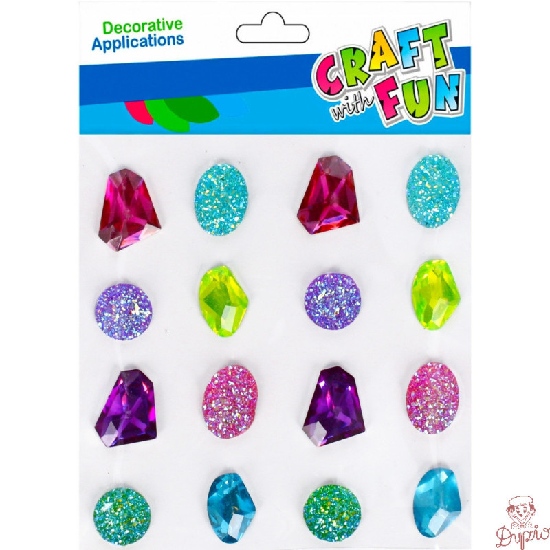 Kryształki samoprzylepne SZLACHETNE (16 szt) 501437 CRAFT WITH FUN