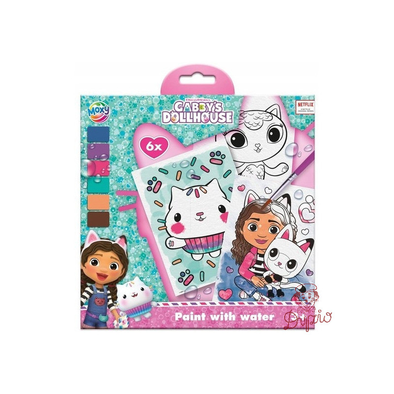 Kolorowanka wodna Gabbys Dollhouse 6ark. 420700 MOXY