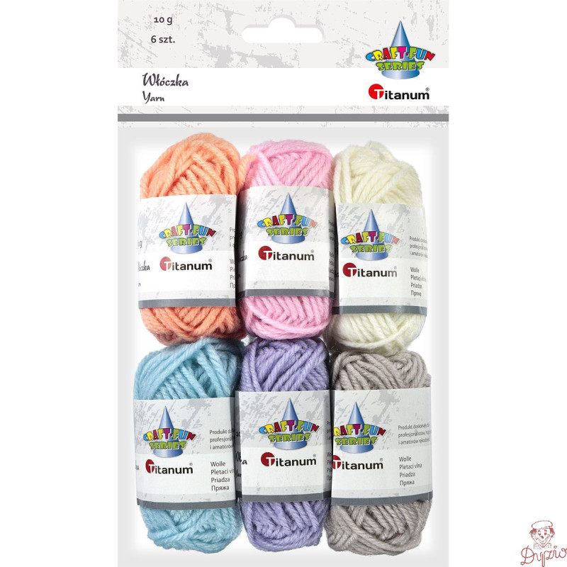 Włóczka pastelowa 6kol. x 10g 439992 TITANUM