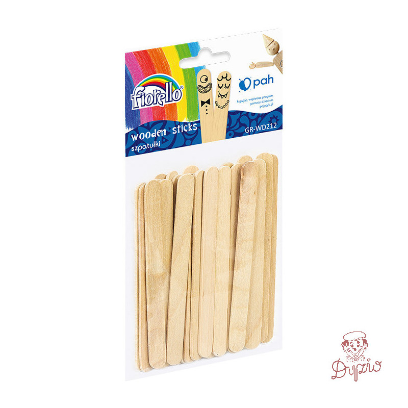 Ozdoby drewniane szpatułki 24szt. GR-WD212 FIORELLO 170-2610
