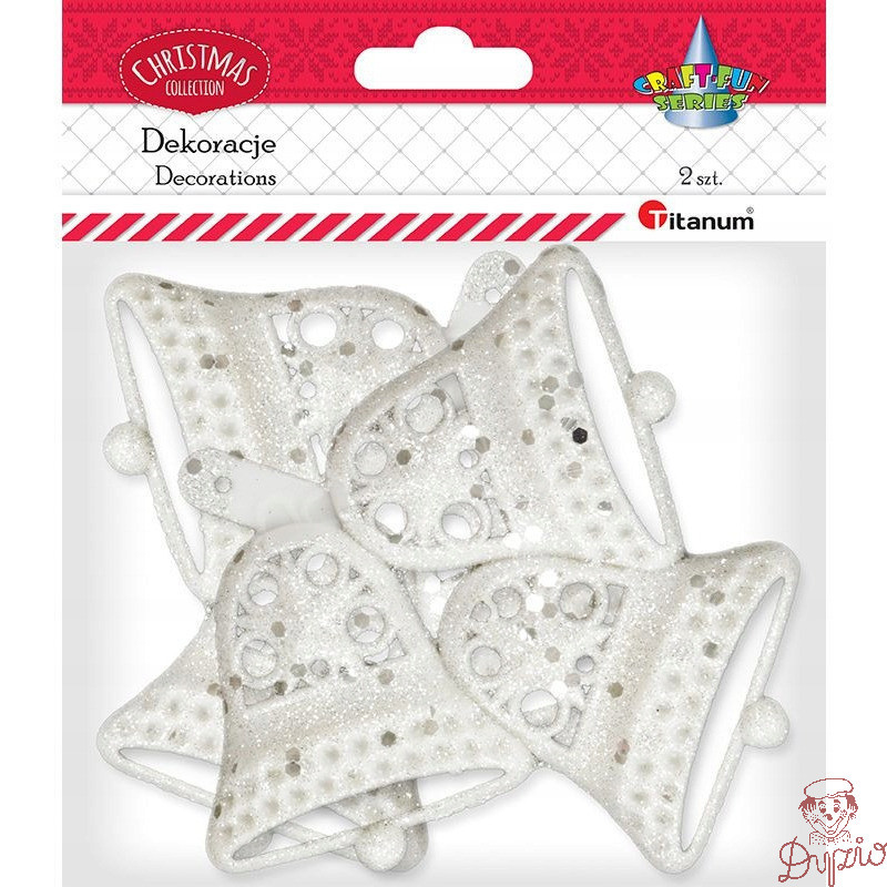 Ozdoba świąteczna dzwonki 120x11mm (2szt) 414347 TITANUM