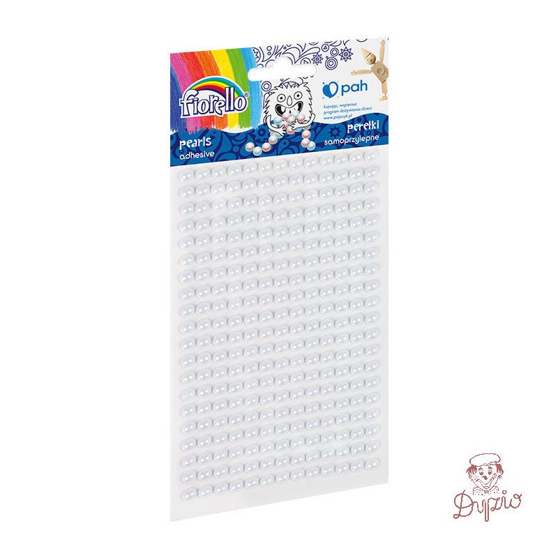 Perełki samoprzylepne Fiorello białe GR-PS162-3
